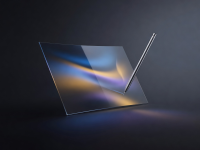Abstract rendering of high-end display and stylus technology