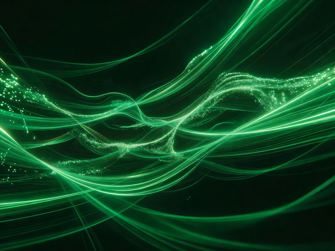 Vibrant green hues representing OnePlus 12 branding